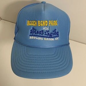 Vintage Beech Bend Park Splash Lagoon Bowling Green, KY Blue Mesh Trucker Hat